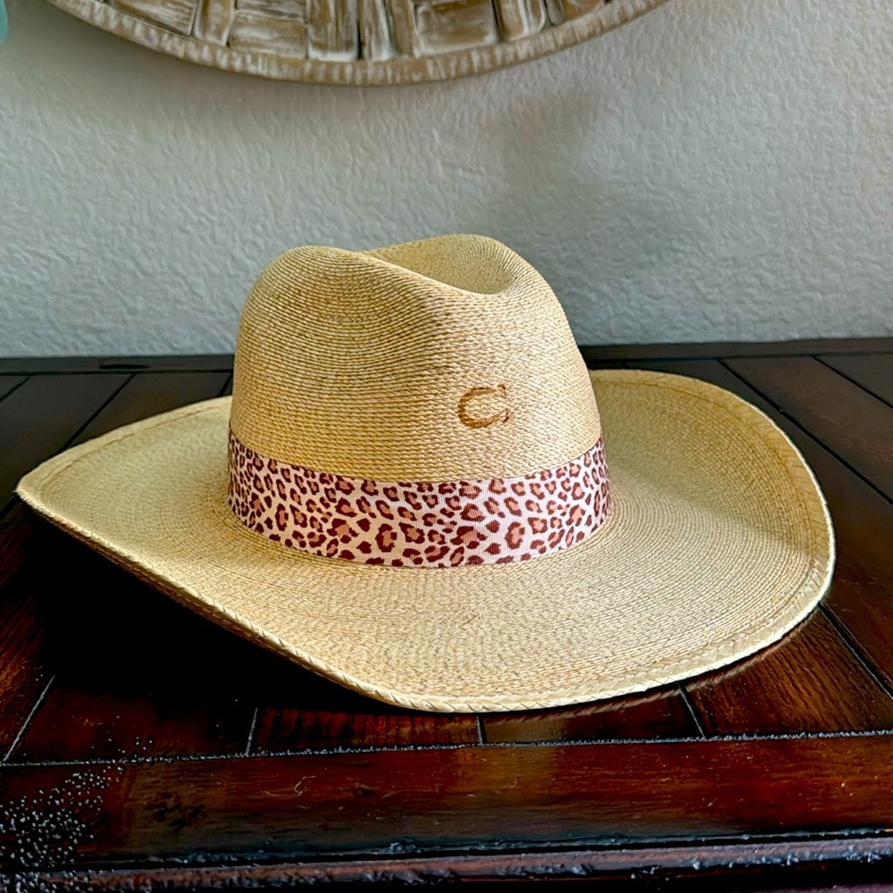 Charlie 1 Horse Wild Thing Burned straw hat. Size M